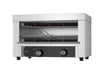 Stainless steel single level salamander toaster, compact tabletop design