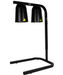 Black aluminium telescopic heat lamp with adjustable height mechanism view 4