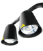 Black aluminium telescopic heat lamp with adjustable height mechanism view 6