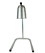 Silver aluminium telescopic heat lamp with adjustable height on white background view 5