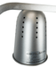 Silver aluminium telescopic heat lamp with adjustable height on white background view 7