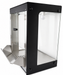 Combisteel black nacho warmer with hardglass display and interior lighting view 7