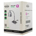 Silver flexible heat lamp with adjustable arm and bulb, standing 660mm tall view 7