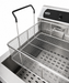 Stainless steel 25-litre electric countertop fryer with drain valve and single basket view 6