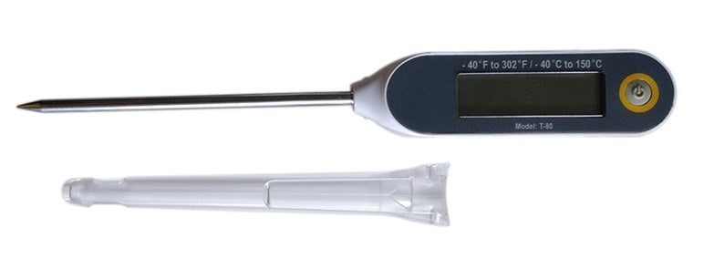 Combisteel waterproof digital pocket thermometer with LCD display and metal probe