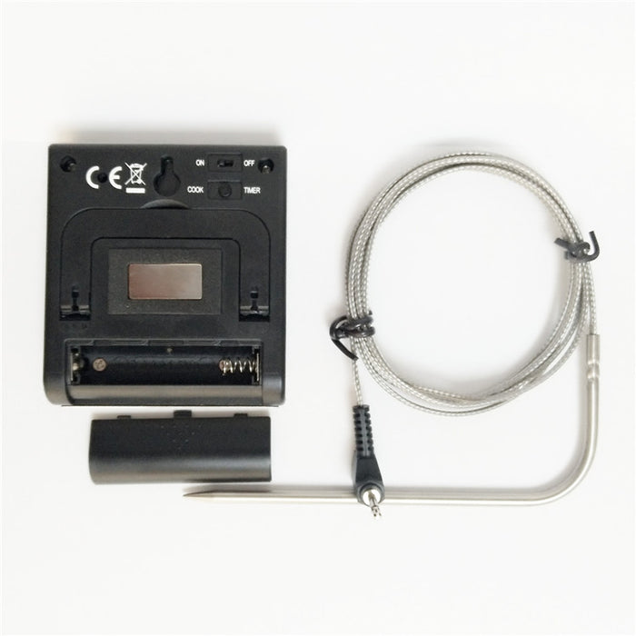Compact digital thermometer with timer display and magnetic back mount view 3