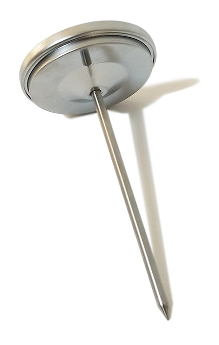 Stainless steel meat thermometer with 73mm dial face and 115mm probe view 3
