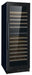 Combisteel black freestanding wine cooler with single right-hinged door and LED interior lighting
