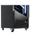 Black single glass door upright display fridge with LED interior lighting and digital controls view 7