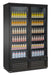 Black Combisteel CEB-1200R two-door upright display fridge with glass doors and LED lighting
