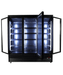 Combisteel three glass door commercial display refrigerator in black view 5