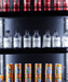 Combisteel three glass door commercial display refrigerator in black view 7