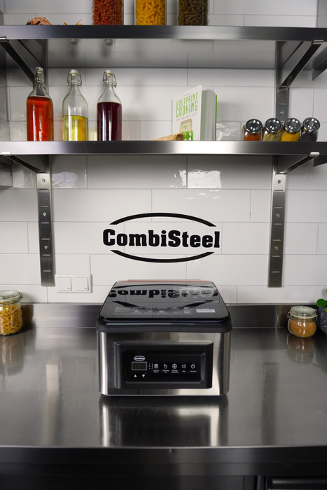 Stainless steel tabletop vacuum packing machine with control panel and sealing mechanism view 3