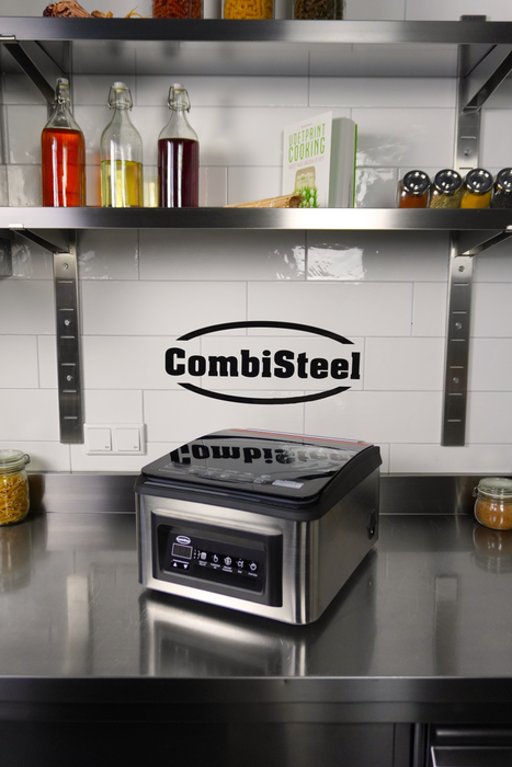 Stainless steel tabletop vacuum packing machine with control panel and sealing mechanism view 4