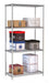 Chrome 4-tier shelf unit, 900mm wide, flat packed shelving system view 2