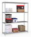 Combisteel chrome four-tier shelving unit, flat-packed, 1500mm wide view 2