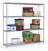Combisteel chrome 4-level shelving unit, 1800mm wide, flat-packed. view 2