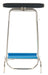 Stainless steel pedal controlled trash bag holder with foot pedal mechanism view 2