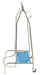 Stainless steel pedal controlled trash bag holder with foot pedal mechanism view 3
