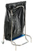 Stainless steel pedal controlled trash bag holder with foot pedal mechanism view 4