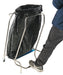 Stainless steel pedal controlled trash bag holder with foot pedal mechanism view 5