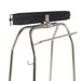 Stainless steel pedal controlled trash bag holder with foot pedal mechanism view 7