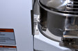 White Combisteel 10 litre planetary mixer with dough hook, whisk and flat mixing arm accessories view 4