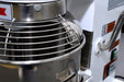 White Combisteel 10 litre planetary mixer with dough hook, whisk and flat mixing arm accessories view 6