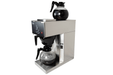 Stainless steel commercial filter coffee machine with two glass jugs, front view view 4