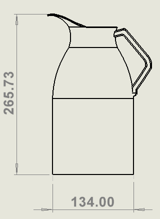 Stainless steel 2.0L coffee thermos jug with handle view 2