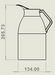 Stainless steel 2.0L coffee thermos jug with handle view 2