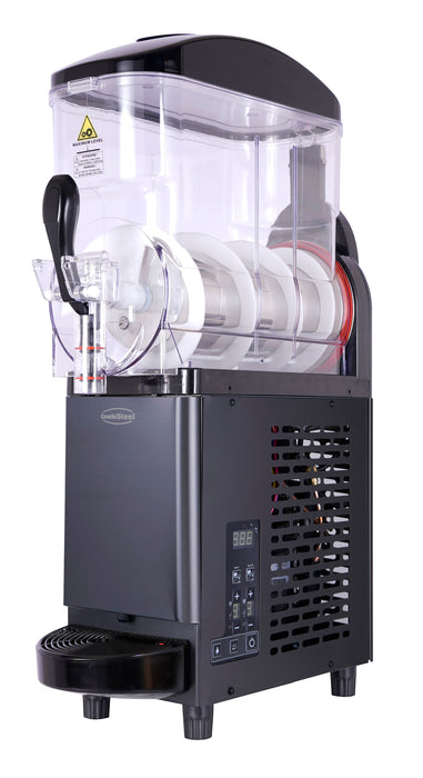 Black tabletop granita machine with digital display and push-button controls
