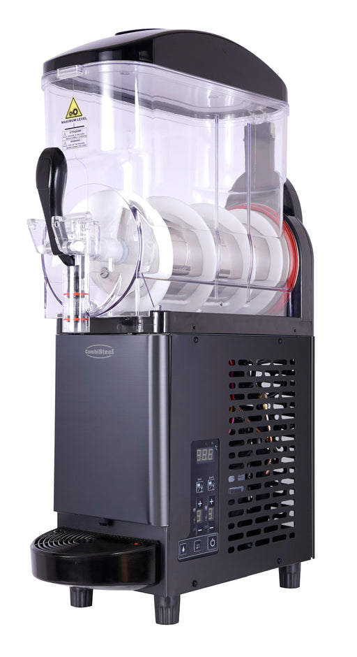 Black tabletop granita machine with digital display and push-button controls