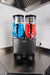 Black tabletop granita machine with two 12-litre bowls and digital display panel view 4