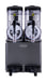 Black tabletop granita machine with two 12-litre bowls and digital display panel view 2