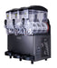 Black tabletop granita machine with three 12-litre capacity cylinders and digital display panel