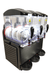 Black tabletop granita machine with three 12-litre capacity cylinders and digital display panel view 5