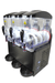 Black tabletop granita machine with three 12-litre capacity cylinders and digital display panel view 6