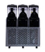 Black tabletop granita machine with three 12-litre capacity cylinders and digital display panel view 3