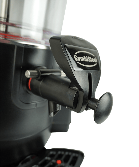 Black Combisteel 10 litre hot chocolate dispenser with bain-marie heating system view 4