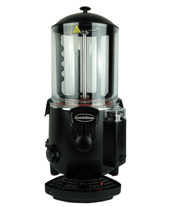 Black Combisteel 10 litre hot chocolate dispenser with bain-marie heating system view 2
