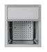 Stainless steel drop-in ice bin with drain connection, countertop installation view 2
