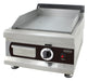 Stainless steel tabletop gas griddle with single burner and control knob
