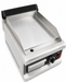 Stainless steel gas griddle with chrome cooking surface and control knob view 4