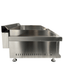 Stainless steel tabletop gas griddle with chrome cooking surface and two control knobs view 7