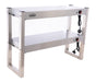 Stainless steel 2-tier heated overshelf with halogen elements, 900mm wide