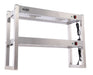 Stainless steel 2-tier heated overshelf with halogen elements, 900mm wide view 2