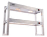 Stainless steel 2-tier heated overshelf with halogen elements, 900mm wide view 3