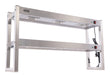 Stainless steel two-tier heated overshelf with halogen elements, 1200mm wide tabletop unit view 2