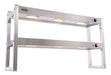 Stainless steel two-tier heated overshelf with halogen elements, 1200mm wide tabletop unit view 3